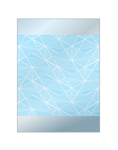 Dekorfolie hellblau mit weißen geometrischen Linien